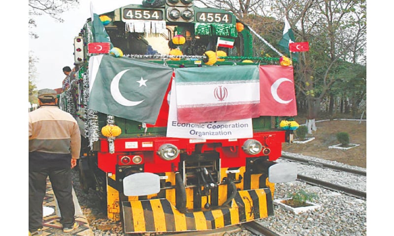 THE freight train on its way to Istanbul.&mdash;Courtesy Pakistan Railways