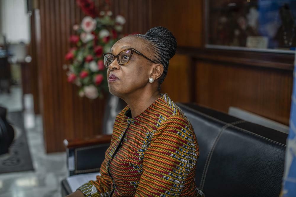 Dr Matshidiso Moeti, the first woman to lead the World Health Organisation's regional Africa office, sits in her office in Brazzaville, Congo, Feb 8. &mdash; AP