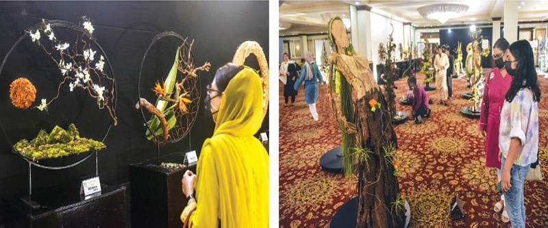 Some enchanting floral arrangements displayed in the exhibition.&mdash;Fahim Siddiqi / White Star