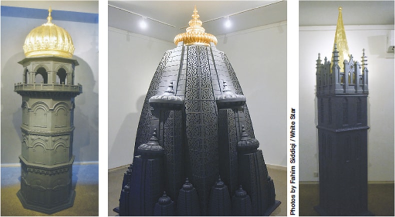 Some of the artworks displayed in the exhibition.