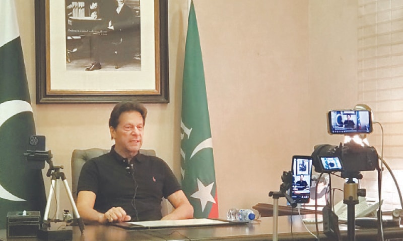 PTI chief Imran Khan’s live session broke the record for online interactions of this kind.—Twitter / @ImranGhazaliPK