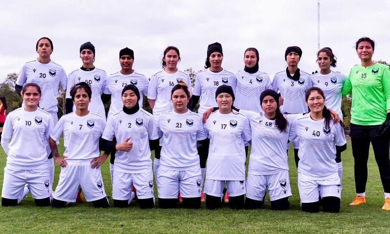 This image shows the Melbourne Victory Afghan Women’s Team. — Photo courtesy: Melbourne Victory Twitter