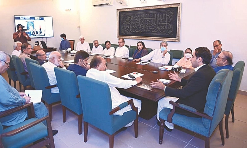 Pakistan Peoples Party chairman Bilawal Bhutto-Zardari chairs PPP central executive committee meeting at Bilawal House on Tuesday.—PPI Pakistan Peoples Party chairman Bilawal Bhutto-Zardari chairs PPP central executive committee meeting at Bilawal House on Tuesday.—PPI