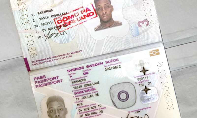 The cover of Swedish rapper Yasin&rsquo;s second album featured his passport stamped with &ldquo;convicted in advance&rdquo; on it | Byn Block Entertainment