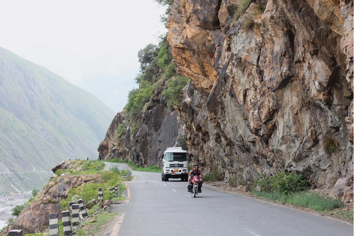 The KKH, one of the most perilous highways, is blockaded in places by landslides every other day