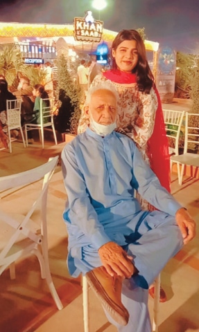 Saeed Ahmed Khan with daughter Kiran Saeed