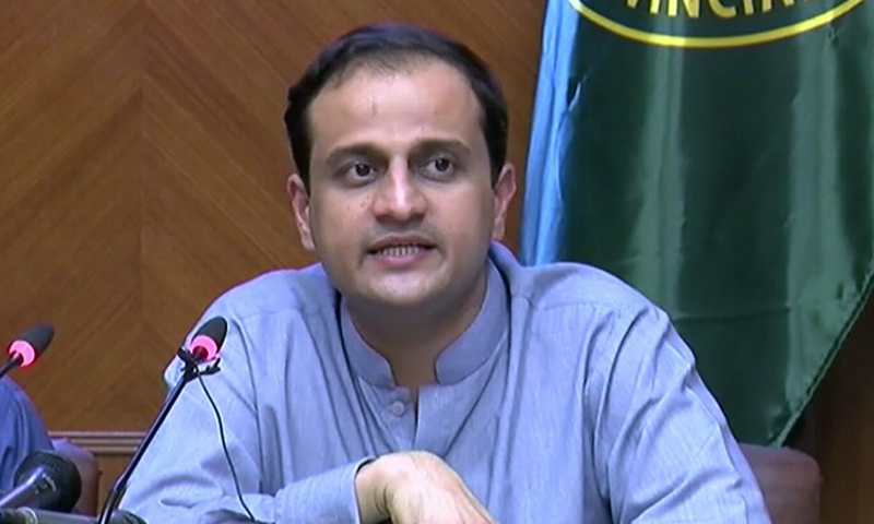 In this file photo, Karachi Administrator Murtaza Wahab addresses the media in Karachi. — DawnNewsTV/File