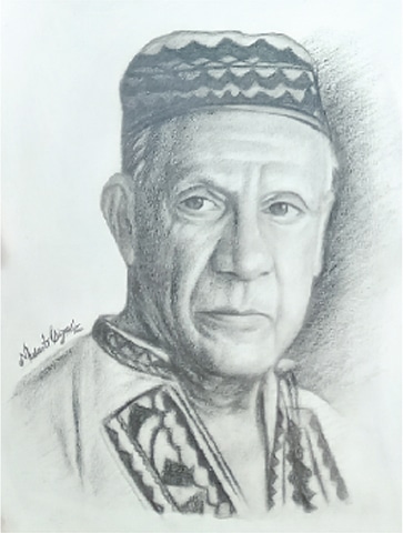 A potrait by Musaib Sial, 18