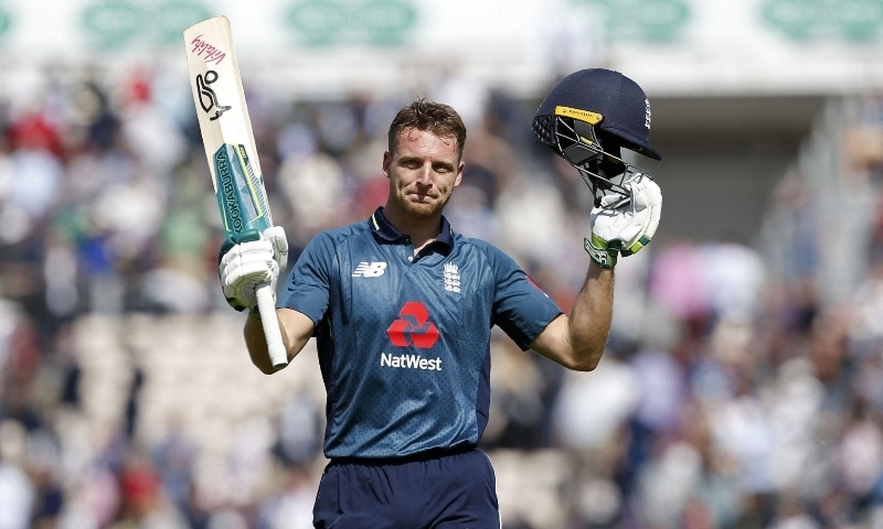 In this file photo taken on May 11, 2019 England's Jos Buttler reacts as he leaves after his Innings of 110 not out during the second One Day International (ODI) cricket match between England and Pakistan at The Ageas Bowl in Southampton. — AFP In this file photo taken on May 11, 2019 England's Jos Buttler reacts as he leaves after his Innings of 110 not out during the second One Day International (ODI) cricket match between England and Pakistan at The Ageas Bowl in Southampton. — AFP