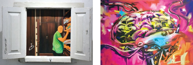 Some of the artworks displayed in the exhibition.&mdash;Fahim Siddiqi /White Star