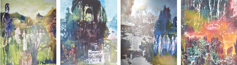 Some of the artworks displayed in exhibtion.&mdash;Fahim Siddiqi/White Star