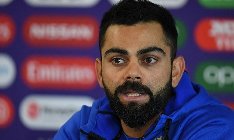 In this file photo, India's captain Virat Kohli addresses media representatives during a press conference at Old Trafford in Manchester, north-west England on July 8, 2019. — AFP/File