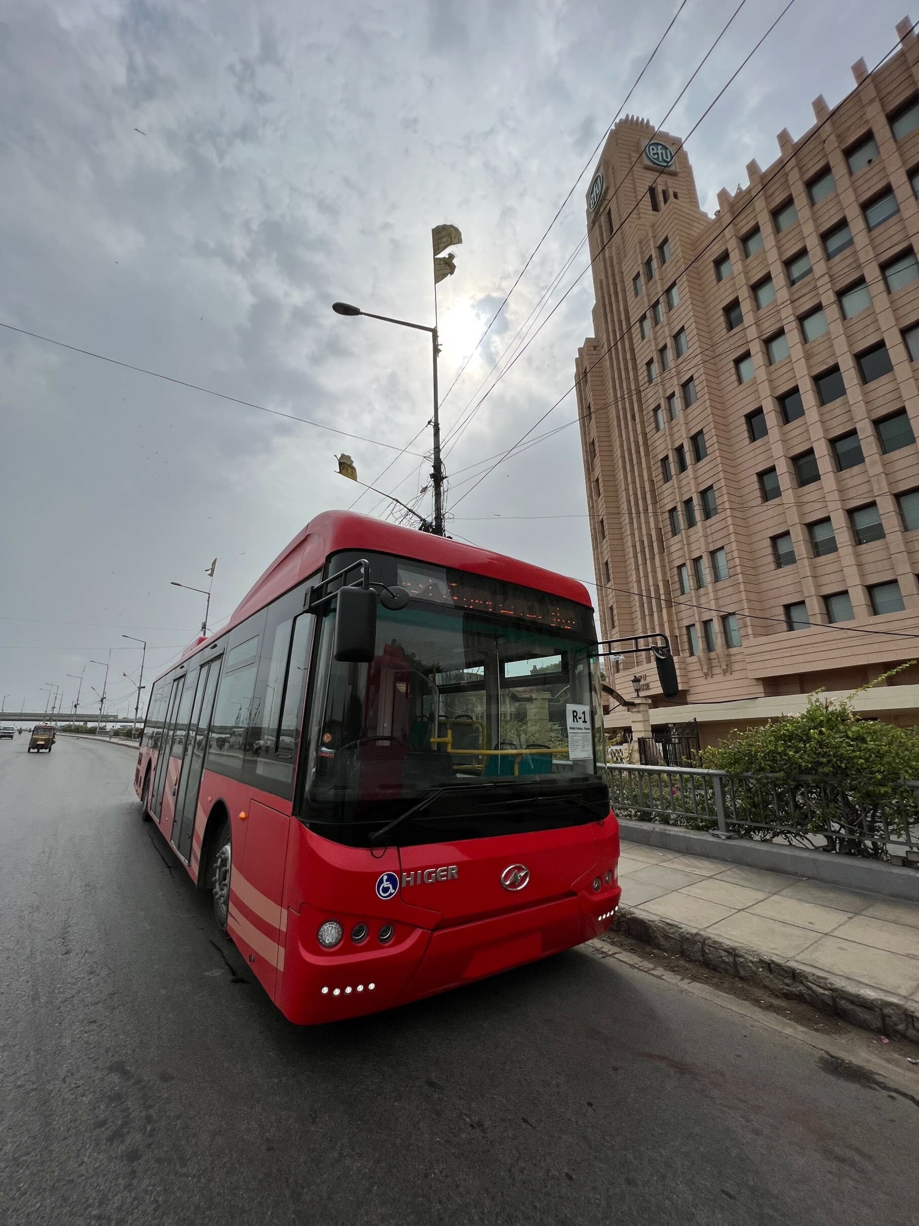 A brand new Peoples’ Bus Service bus in action | Photos by the writer