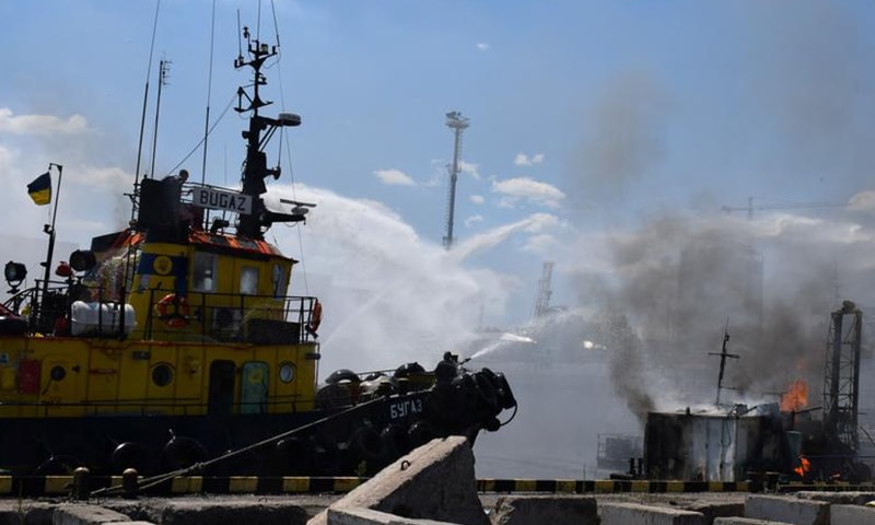 Ukraine works to resume grain exports despite strike on port