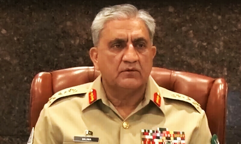 Army Chief Gen Qamar Javed Bajwa chairs the Corps Commanders’ Conference at the General Headquarters, Rawalpindi, on Monday. — Photo via ISPR