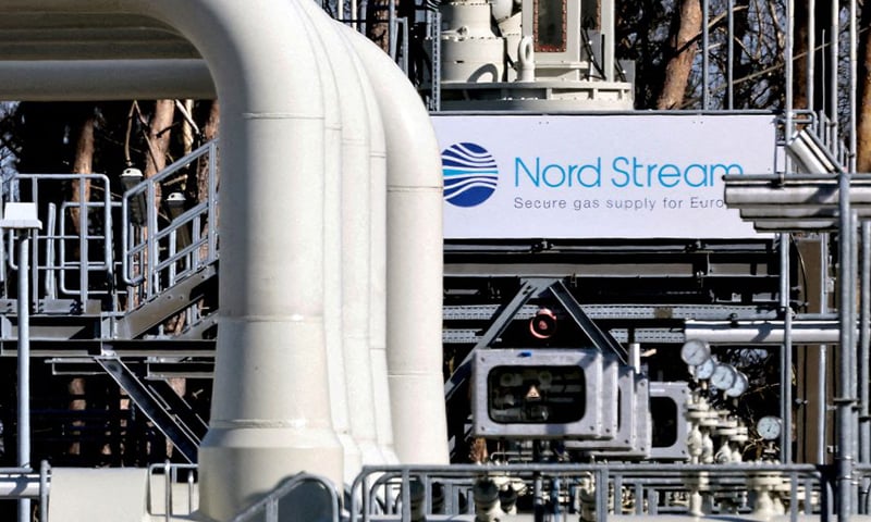 Pipes at the landfall facilities of the Nord Stream 1 gas pipeline are pictured in Lubmin, Germany on March 8, 2022. — Reuters/File