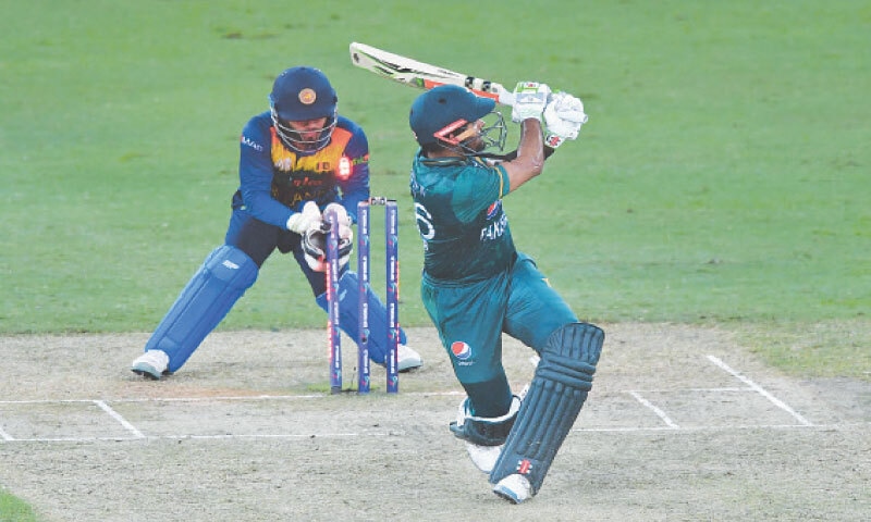 DUBAI: Pakistan captain Babar Azam is cleaned up by Sri Lankan spinner Wanindu Hasaranga during their Asia Cup T20 Super Four match at the Dubai International Cricket Stadium on Friday.&mdash;AFP