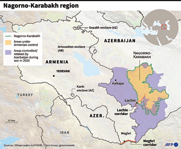 Armenia - Azerbaijan Conflict Mapped - Vivid Maps