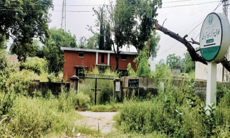 The dilapidated basic health unit in Burhan. — Dawn The dilapidated basic health unit in Burhan. — Dawn