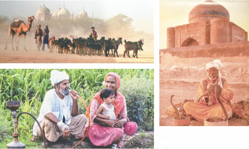 clockwise: ‘Departure from the oasis’; ‘Dancing to the been’; and ‘Hubbly bubbly in the fields’. Photos by Fahim Siddiqi / White Star