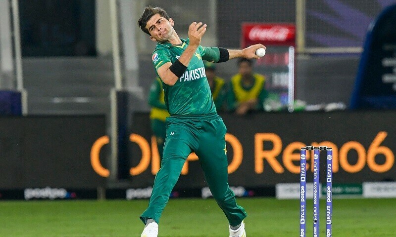 Shaheen Shah Afridi delivers a ball during the ICC men’s Twenty20 World Cup cricket match between India and Pakistan at the Dubai International Cricket Stadium on October 24. — AFP/File