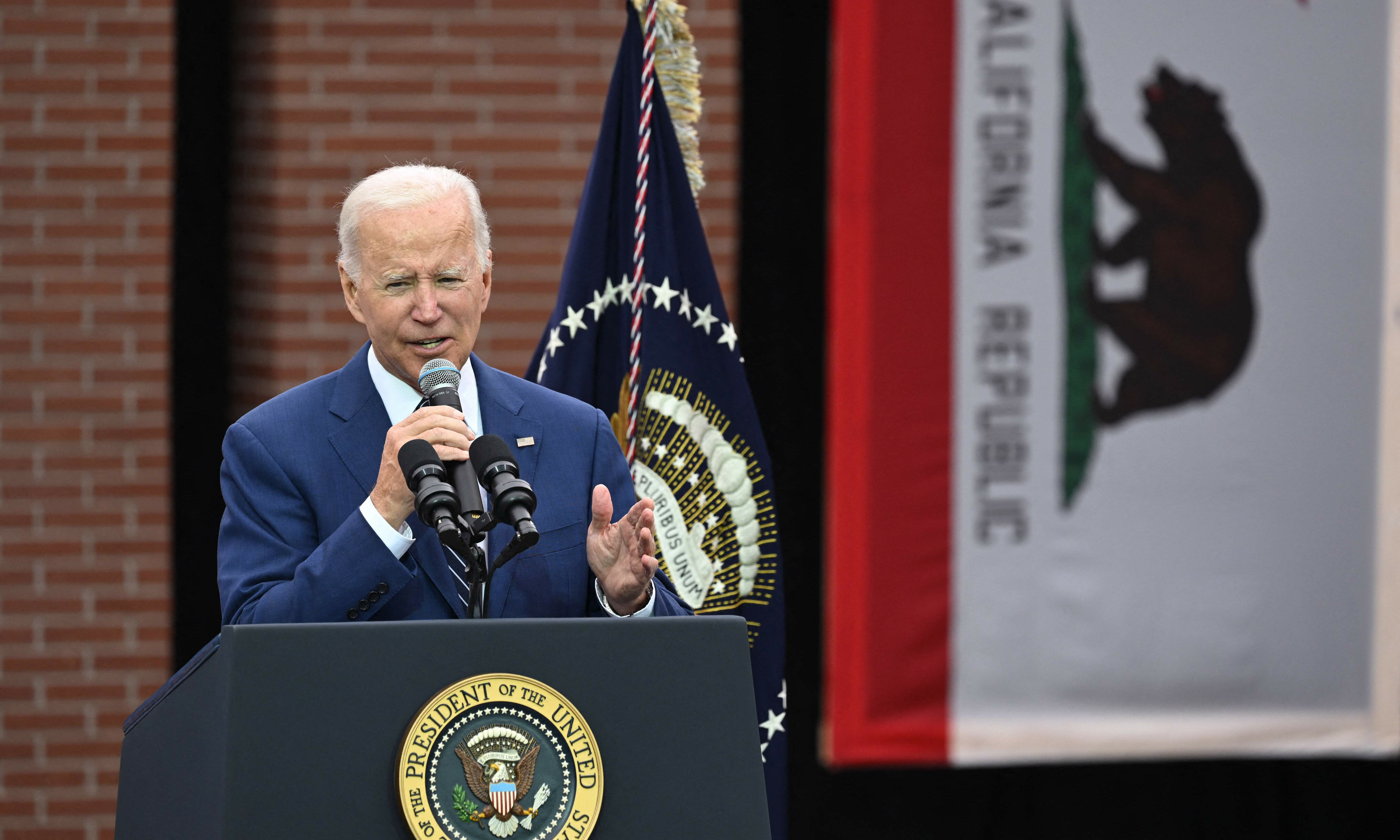   US President Joe Biden speaks in Irvine, California on October 14. — AFP/File