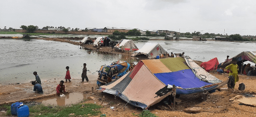  Huts covered with tarpaulin-like material for waterproofing during the heavy monsoon. — Photo provided by author 