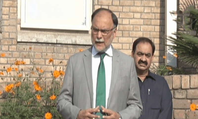 Planning and Development Minister speaks to the media in Islamabad on Wednesday. &mdash; DawnNewsTV