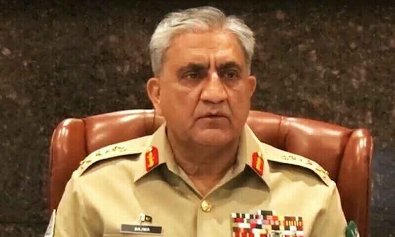 Army Chief Gen Qamar Javed Bajwa chairs the Corps Commanders’ Conference at the General Headquarters, Rawalpindi, in this file photo. — Photo via ISPR