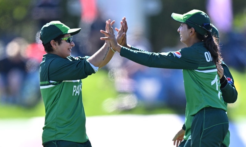 Pakistani players celebrate during a T20 match against Malaysia at Sylhet International Cricket Stadium on Sunday. — Photo courtesy ICC Pakistani players celebrate during a T20 match against Malaysia at Sylhet International Cricket Stadium on Sunday. — Photo courtesy ICC