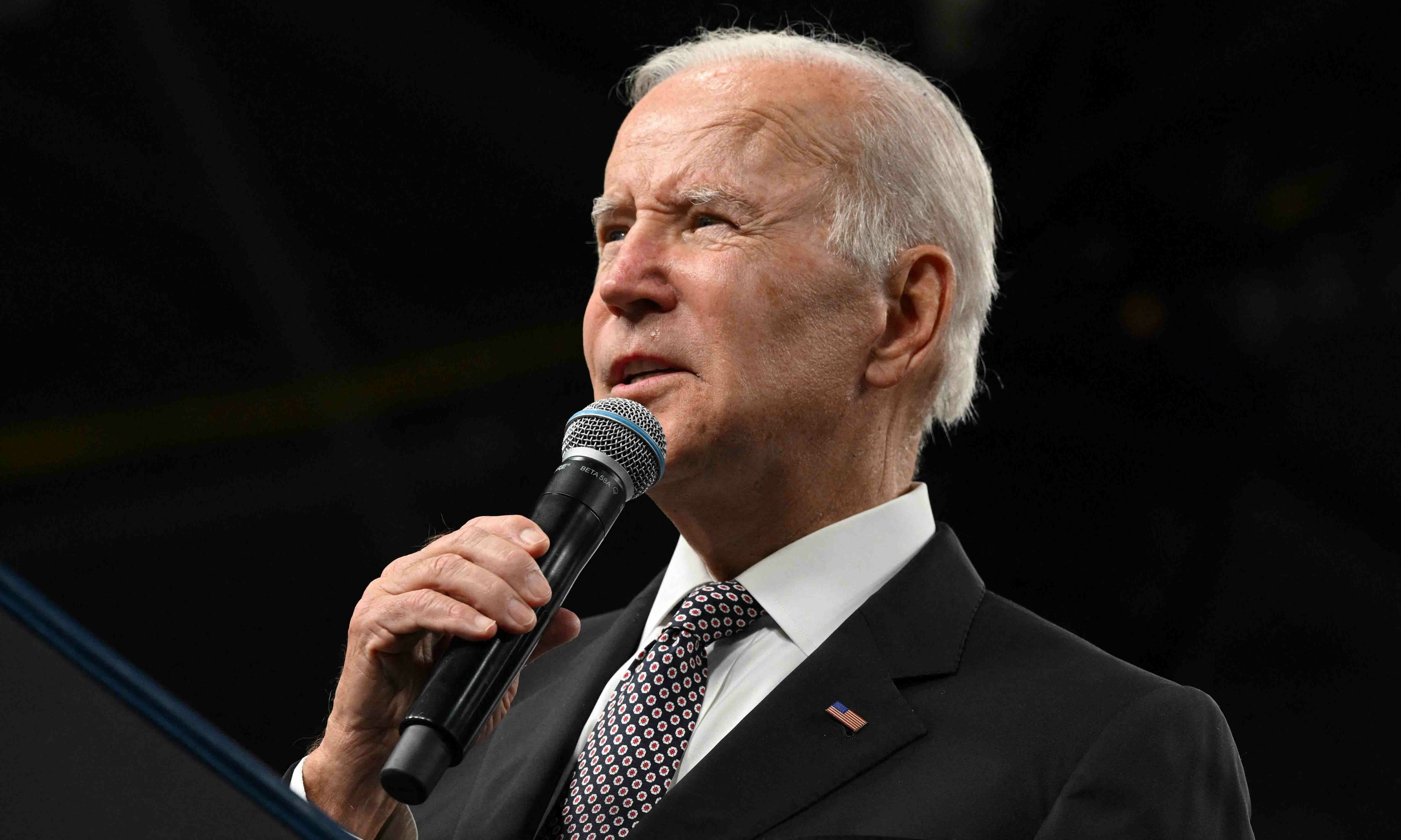US President Joe Biden delivers remarks on lowering costs and creating jobs in the Hudson Valley, at IBM in Poughkeepsie, New York, on October 6. — AFP US President Joe Biden delivers remarks on lowering costs and creating jobs in the Hudson Valley, at IBM in Poughkeepsie, New York, on October 6. — AFP