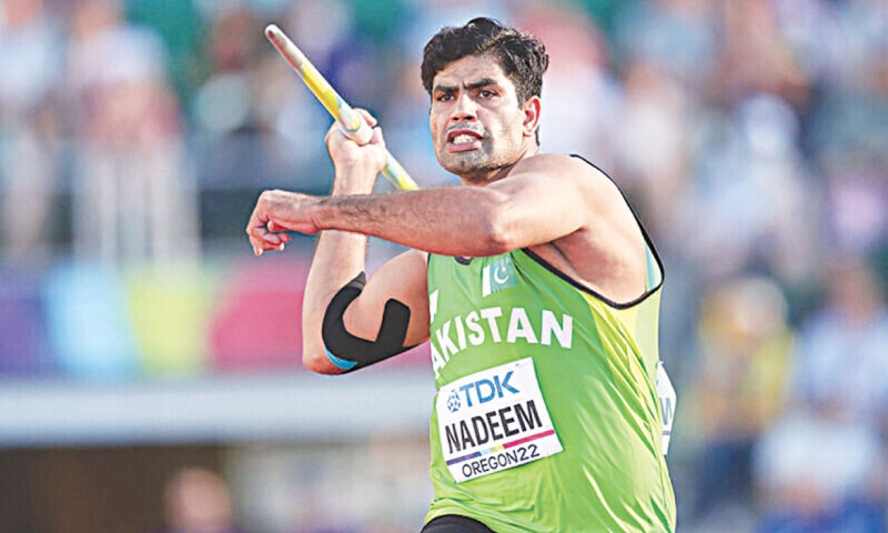 THE 25-year-old javelin thrower from Mian Channu,  Arshad Nadeem.—AFP