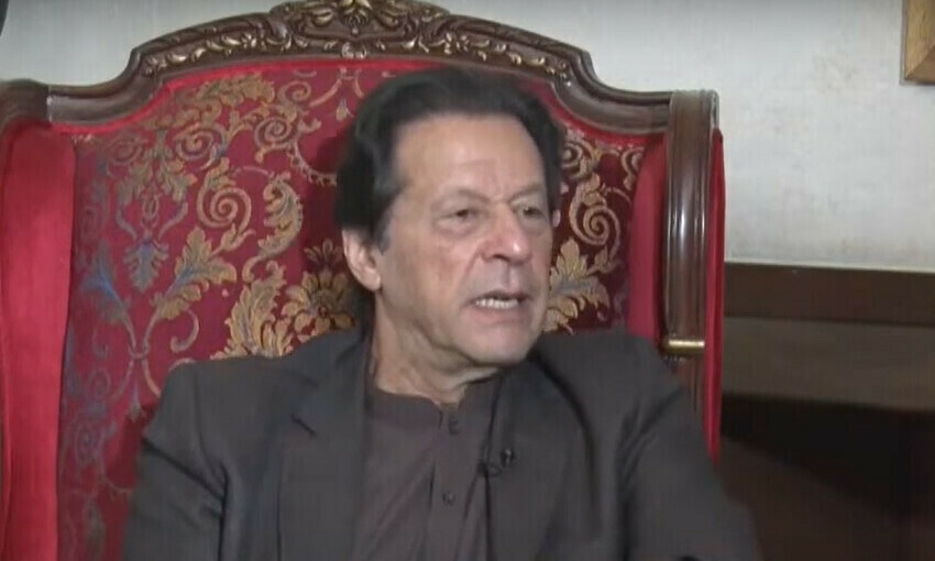 In this file photo, PTI Chairman Imran Khan speaks during an interview with Bol News. — Screenshot courtesy: Bol news