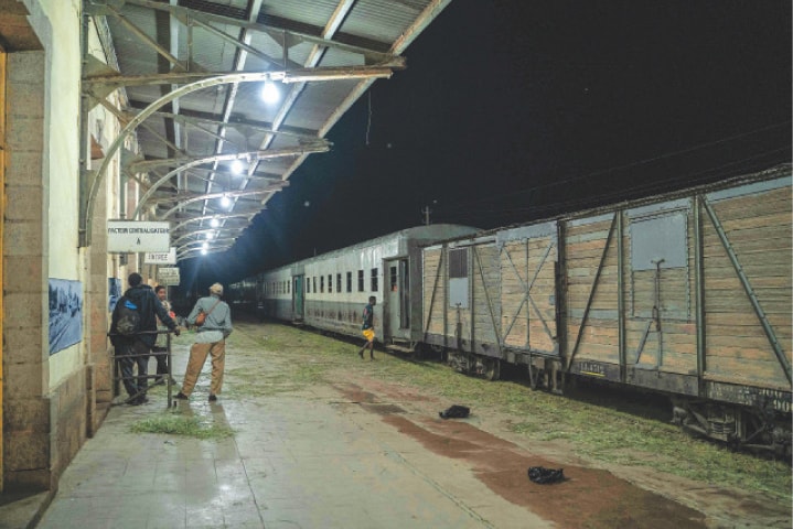 A general view of a train waiting for passengers to board at the old Franco-Ethiopian train station in Dire Dawa, Ethiopia. - Over a century after the French laid a railroad in eastern Ethiopia, the old track remains indispensable for trade and transport, even with the recent arrival of a modern, Chinese-built line. Twice a week, passengers and cargo pile into carriages dating from 1955 to make the 12-hour, 200-kilometre journey by a diesel locomotive from Dire Dawa to Dewele on the border of Djibouti.—AFP