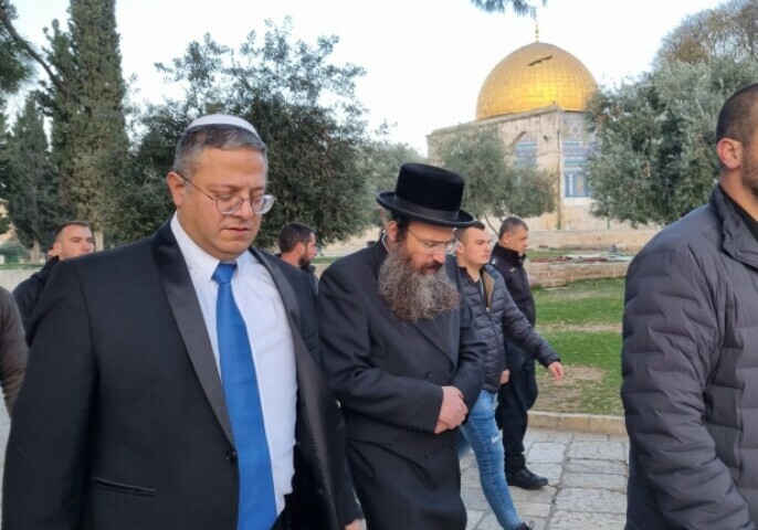 Israel National Security Minister Itamar Ben-Gvir visits Al Aqsa mosque. — Twitter/itamarbengvir