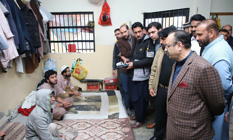 AJK Prime Minister Sardar Tanveer Ilyas interacts with prisoners during a surprise visit of the Central Jail on the outskirts of Muzaffarabad.— Photo by author AJK Prime Minister Sardar Tanveer Ilyas interacts with prisoners during a surprise visit of the Central Jail on the outskirts of Muzaffarabad.— Photo by author