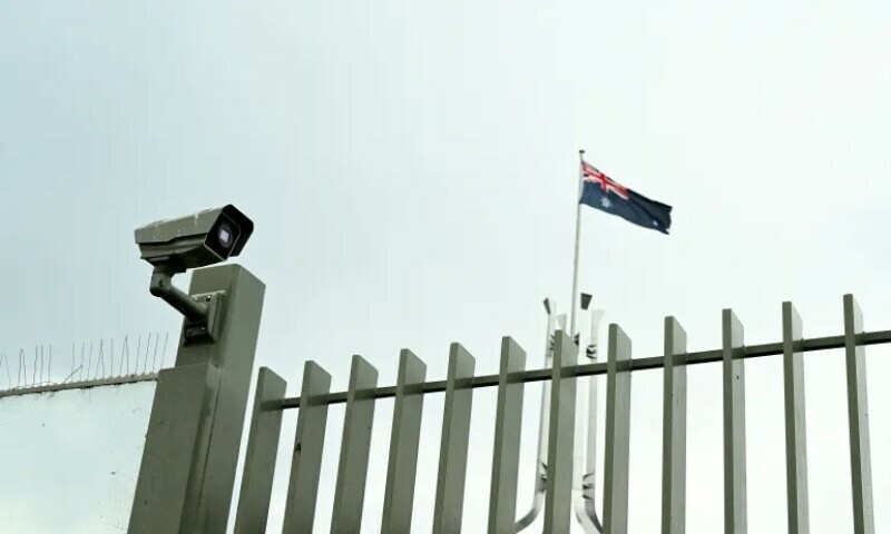A security camera is seen outside Parliament House in Canberra, Australia on February 9, 2023. — Reuters A security camera is seen outside Parliament House in Canberra, Australia on February 9, 2023. — Reuters