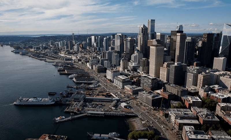 Downtown Seattle is seen in this aerial photo taken over Seattle Washington, US. — Reuters/File Downtown Seattle is seen in this aerial photo taken over Seattle Washington, US. — Reuters/File