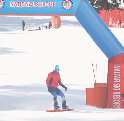 A contestant in action at the National Ski Cup.