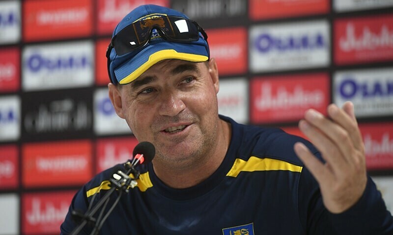 Sri Lanka’s head coach Mickey Arthur speaks to media representatives at the National Cricket Stadium in Karachi on December 17, 2019 ahead of the second cricket Test match between Pakistan and Sri Lanka. — AFP