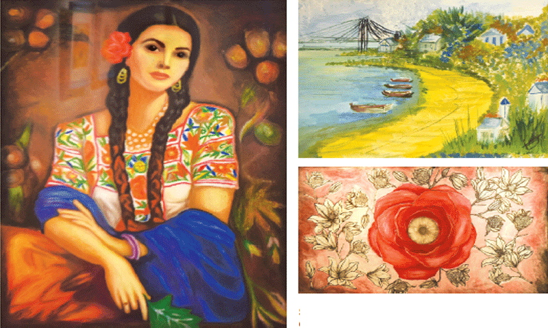 Some of the artworks displayed at the exhibition.—Fahim Siddiqi / White Star Some of the artworks displayed at the exhibition.—Fahim Siddiqi / White Star