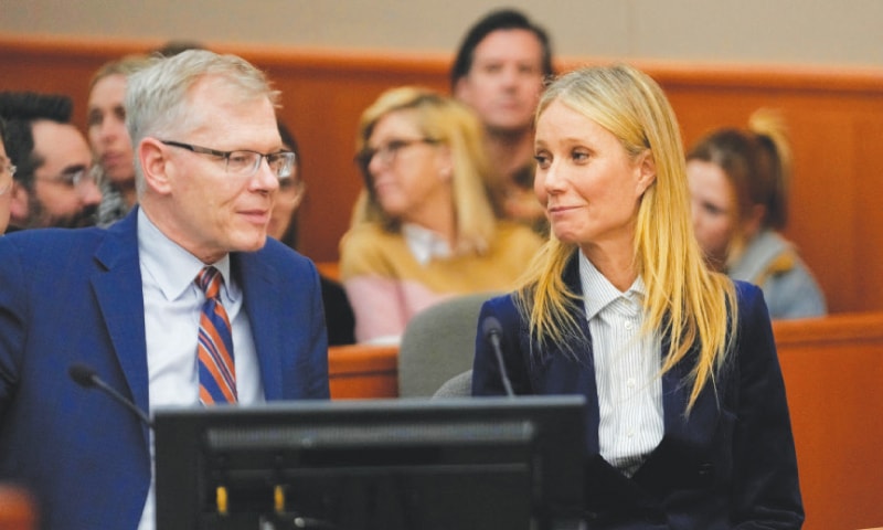 Gwyneth Paltrow and her attorney smile after the verdict on Thursday.—Reuters Gwyneth Paltrow and her attorney smile after the verdict on Thursday.—Reuters