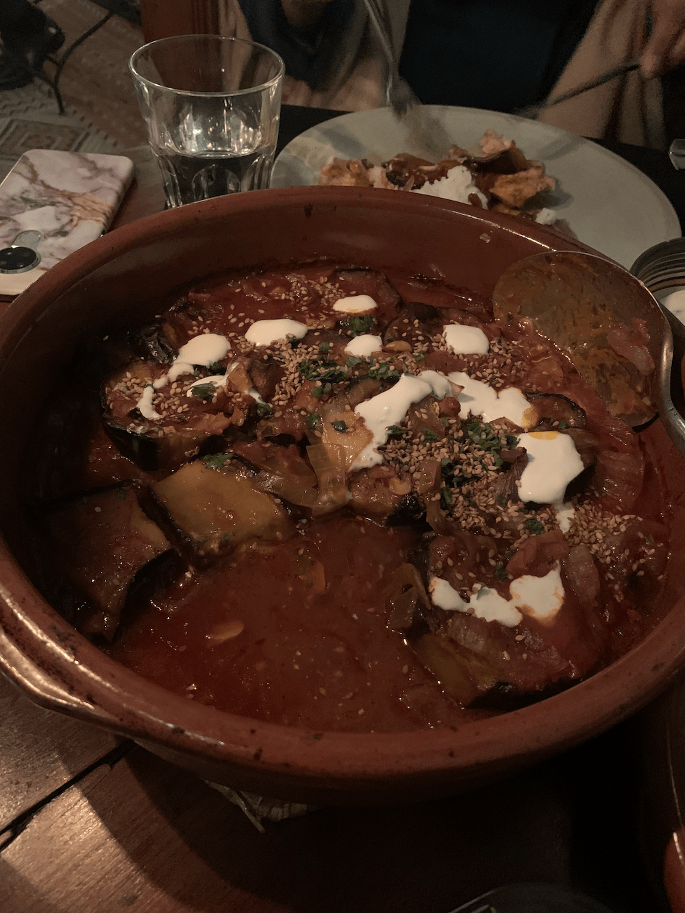  Smoked aubergine tagine 