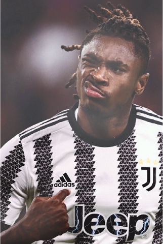 TURIN: Juventus&rsquo; Moise Kean celebrates after scoring during the Serie A match against Hellas Verona at the Juventus Stadium.&mdash;AFP