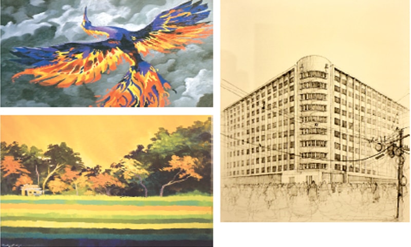 Some of the artworks displayed at the exhibition.&mdash;Fahim Siddiqi / White Star