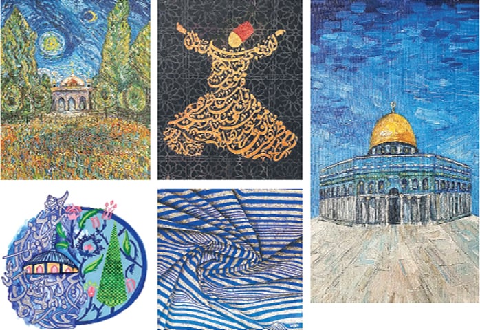 Some of the artworks displayed at the exhibition.&mdash;Fahim Siddiqi / White Star