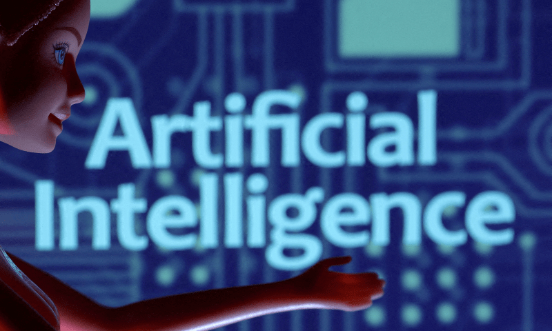 Artificial Intelligence words are seen in this illustration taken on March 31, 2023. &mdash; Reuters