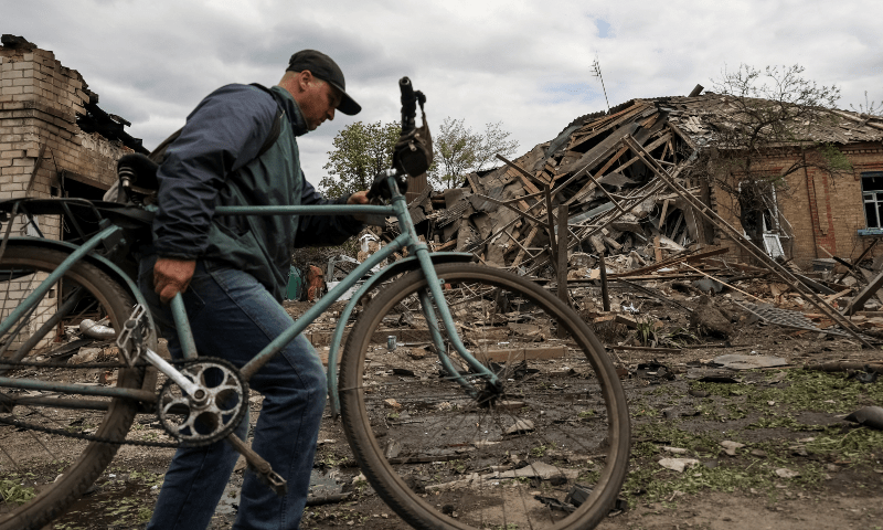 A local walks among the remains of a house hit by a Russian military strike, amid Russia’s attack on Ukraine, in Sloviansk, Donetsk region, Ukraine May 11, 2023. — Reuters A local walks among the remains of a house hit by a Russian military strike, amid Russia’s attack on Ukraine, in Sloviansk, Donetsk region, Ukraine May 11, 2023. — Reuters