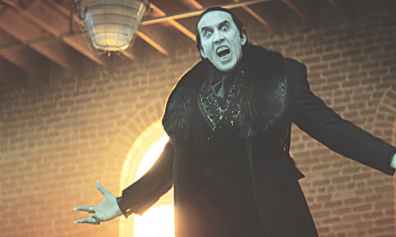 Nicolas Cage as Dracula in Renfield (2023) | Courtesy of Universal Nicolas Cage as Dracula in Renfield (2023) | Courtesy of Universal