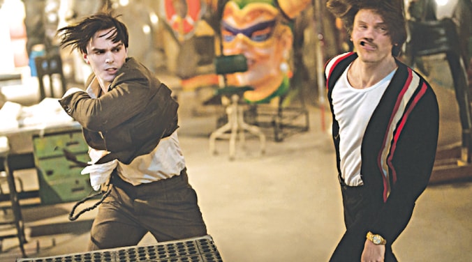 Nicholas Hoult (left) in a Renfield action sequence | Courtesy of Universal
